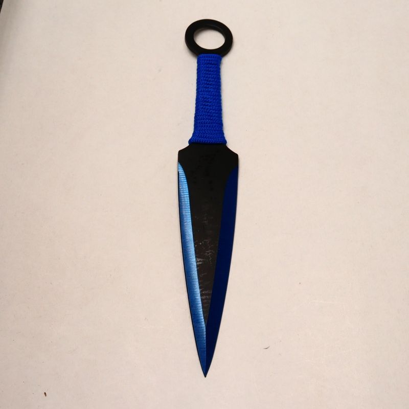 Sport si Outdoor - Camping - Cutite, bricege si accesorii - Cutite si bricege - Cutit Ninja De Aruncat In Copaci, 23 Cm, Albastru - Infinity.ro