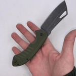 Sport si Outdoor - Camping - Cutite, bricege si accesorii - Cutite si bricege - Cutit Pliabil cu Lama Dreapta, Maner Aderent, Prindere Curea, 20 cm, Verde - Infinity.ro