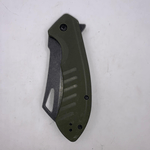 Sport si Outdoor - Camping - Cutite, bricege si accesorii - Cutite si bricege - Cutit Pliabil cu Lama Dreapta, Maner Aderent, Prindere Curea, 20 cm, Verde - Infinity.ro