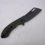 Sport si Outdoor - Camping - Cutite, bricege si accesorii - Cutite si bricege - Cutit Pliabil cu Lama Dreapta, Maner Aderent, Prindere Curea, 20 cm, Verde - Infinity.ro