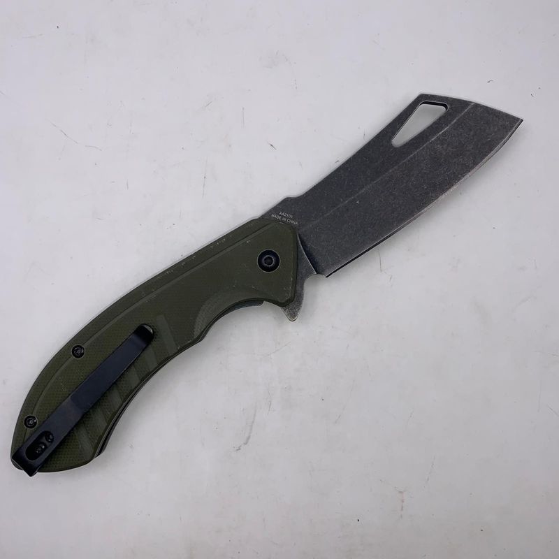 Sport si Outdoor - Camping - Cutite, bricege si accesorii - Cutite si bricege - Cutit Pliabil cu Lama Dreapta, Maner Aderent, Prindere Curea, 20 cm, Verde - Infinity.ro