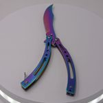 Sport si Outdoor - Camping - Cutite, bricege si accesorii - Cutite si bricege - Cutit fluture, Butterfly, model dinamic, curbat, fade, 23 cm - Infinity.ro