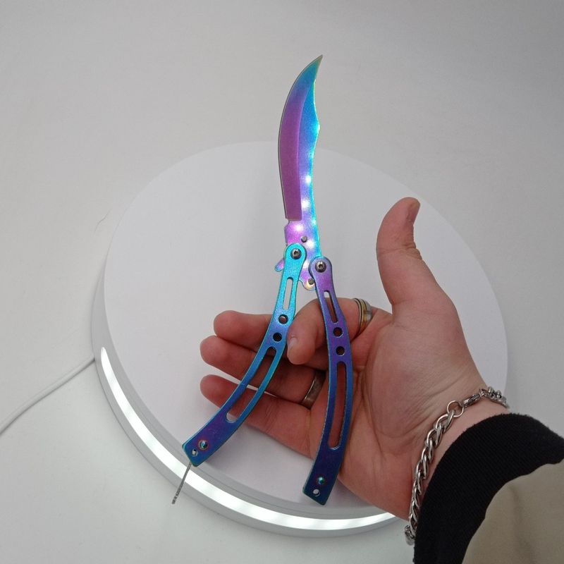 Sport si Outdoor - Camping - Cutite, bricege si accesorii - Cutite si bricege - Cutit fluture, Butterfly, model dinamic, curbat, fade, 23 cm - Infinity.ro