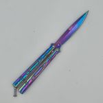 Sport si Outdoor - Camping - Cutite, bricege si accesorii - Cutite si bricege - Cutit fluture, Butterfly, Balisong 21.50 cm, fade clasic - Infinity.ro