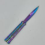 Sport si Outdoor - Camping - Cutite, bricege si accesorii - Cutite si bricege - Cutit fluture, Butterfly, Balisong 21.50 cm, fade clasic - Infinity.ro