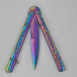 Sport si Outdoor - Camping - Cutite, bricege si accesorii - Cutite si bricege - Cutit fluture, Butterfly, Balisong 21.50 cm, fade clasic - Infinity.ro