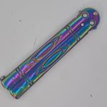 Sport si Outdoor - Camping - Cutite, bricege si accesorii - Cutite si bricege - Cutit fluture, Butterfly, Balisong 21.50 cm, fade clasic - Infinity.ro