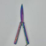 Sport si Outdoor - Camping - Cutite, bricege si accesorii - Cutite si bricege - Cutit fluture, Butterfly, Balisong 21.50 cm, fade clasic - Infinity.ro