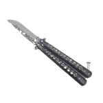 Sport si Outdoor - Camping - Cutite, bricege si accesorii - Cutite si bricege - Cutit Fluture, Model Cap de Mort, Cu Tais, Negru - Infinity.ro