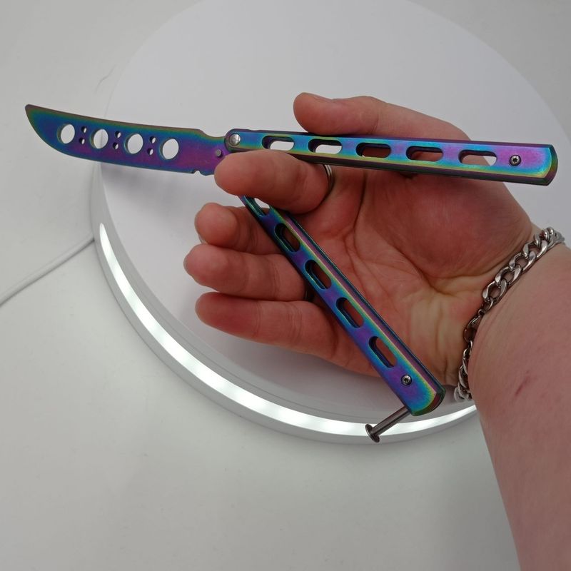 Sport si Outdoor - Camping - Cutite, bricege si accesorii - Cutite si bricege - Cutit fluture, Butterfly,  fara tais, model dinamic, fade, 26 cm - Infinity.ro