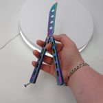 Sport si Outdoor - Camping - Cutite, bricege si accesorii - Cutite si bricege - Cutit fluture, Butterfly,  fara tais, model dinamic, fade, 26 cm - Infinity.ro