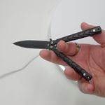 Sport si Outdoor - Camping - Cutite, bricege si accesorii - Cutite si bricege - Cutit fluture, Butterfly, model dinamic, negru, 16 cm - Infinity.ro