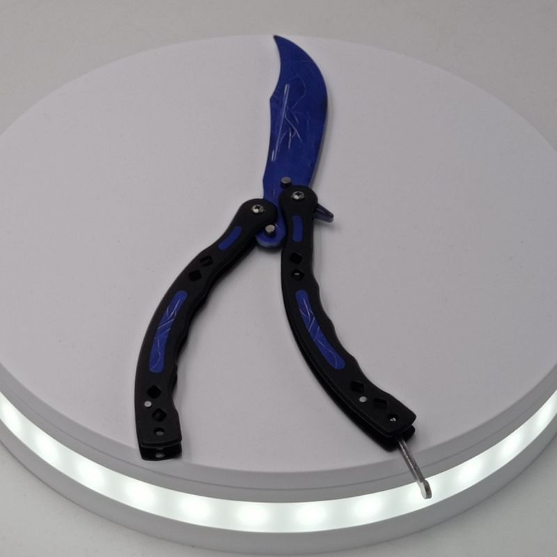 Sport si Outdoor - Camping - Cutite, bricege si accesorii - Cutite si bricege - Cutit fluture, Butterfly,  fara tais, model fulger, curbat, 26 cm - Infinity.ro