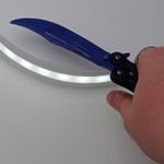 Sport si Outdoor - Camping - Cutite, bricege si accesorii - Cutite si bricege - Cutit fluture, Butterfly,  fara tais, model fulger, curbat, 26 cm - Infinity.ro