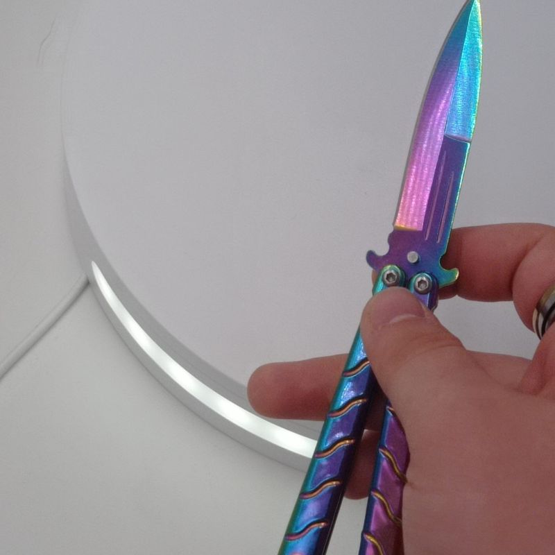 Sport si Outdoor - Camping - Cutite, bricege si accesorii - Cutite si bricege - Cutit fluture, Butterfly,  cu tais, model dinamic, fade, 16 cm - Infinity.ro