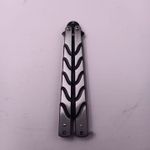 Sport si Outdoor - Camping - Cutite, bricege si accesorii - Cutite si bricege - Cutit Fluture Pentru Antrenament, Deschidere Manuala, Otel, 22 cm, Argintiu/Negru - Infinity.ro