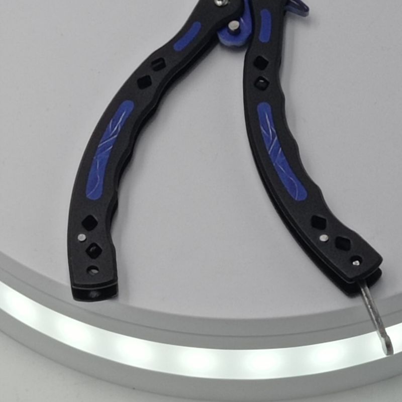 Sport si Outdoor - Camping - Cutite, bricege si accesorii - Cutite si bricege - Cutit fluture, Butterfly,  fara tais, model fulger, curbat, 26 cm - Infinity.ro