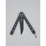 Sport si Outdoor - Camping - Cutite, bricege si accesorii - Cutite si bricege - Cutit fluture Butterfly, Balisong 20 cm, negru, model inima - Infinity.ro