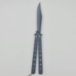 Sport si Outdoor - Camping - Cutite, bricege si accesorii - Cutite si bricege - Cutit fluture Butterfly, Balisong, 24 cm, mode gauri fantoma, culoare negru - Infinity.ro