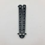 Sport si Outdoor - Camping - Cutite, bricege si accesorii - Cutite si bricege - Cutit Fluture cu Tais, Model Gauri, Deschidere Manuala, Otel, 23 cm, Negru - Infinity.ro