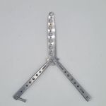 Sport si Outdoor - Camping - Cutite, bricege si accesorii - Cutite si bricege - Cutit fluture Butterfly, Balisong  22.50 cm, gri, fara tais, de antrenament, model simplu - Infinity.ro