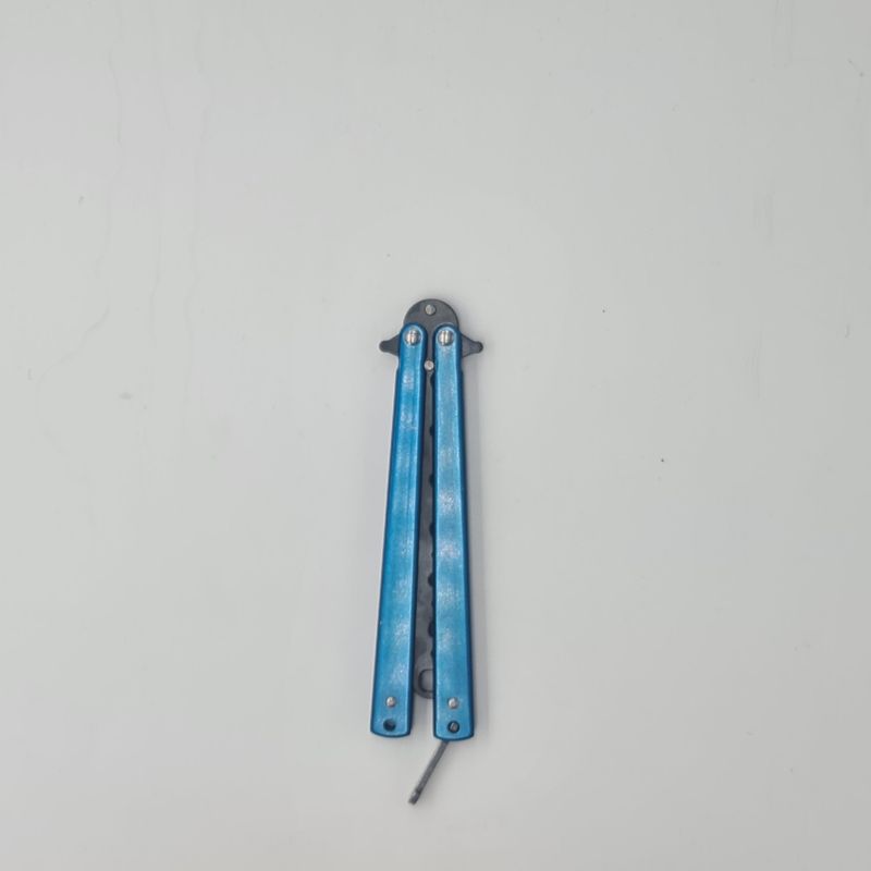Sport si Outdoor - Camping - Cutite, bricege si accesorii - Cutite si bricege - Cutit fluture Butterfly, Balisong fara tais, 20 cm, navy, model simplu - Infinity.ro