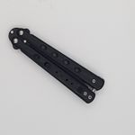 Sport si Outdoor - Camping - Cutite, bricege si accesorii - Cutite si bricege - Cutit fluture Butterfly, Balisong  19 cm, negru, 4 gauri - Infinity.ro