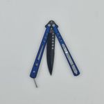 Sport si Outdoor - Camping - Cutite, bricege si accesorii - Cutite si bricege - Cutit fluture Butterfly, Balisong  21 cm, albastru navy, model dinamic - Infinity.ro