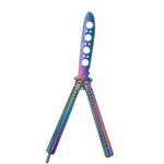 Sport si Outdoor - Camping - Cutite, bricege si accesorii - Cutite si bricege - Cutit fluture Butterfly, Balisong  21 cm, fade,  fara tais, de antrenament, model crocodil - Infinity.ro