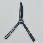 Sport si Outdoor - Camping - Cutite, bricege si accesorii - Cutite si bricege - Cutit fluture Butterfly, Balisong  21 cm, negru, cu Tais, model dinamic - Infinity.ro