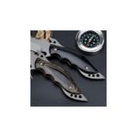 Sport si Outdoor - Camping - Cutite, bricege si accesorii - Cutite si bricege - Cutit de Vanatoare cu Lama Zimtata Din Otel, Maner De Lemn, 24 cm - Infinity.ro