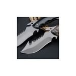 Sport si Outdoor - Camping - Cutite, bricege si accesorii - Cutite si bricege - Cutit de Vanatoare cu Lama Zimtata Din Otel, Maner De Lemn, 24 cm - Infinity.ro