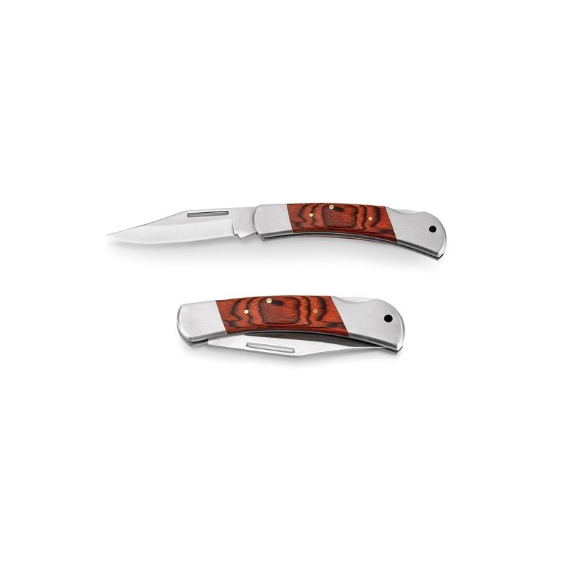 Sport si Outdoor - Camping - Cutite, bricege si accesorii - Cutite si bricege - Cutit de buzunar din otel inoxidabil si lemn, 110 x 19 x 30 mm - Infinity.ro