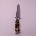 Sport si Outdoor - Camping - Cutite, bricege si accesorii - Cutite si bricege - Cutit de Vanatoare, Model Scoarta, Otel Inoxidabil, Husa Material Textil, 31 cm - Infinity.ro