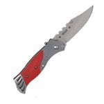Sport si Outdoor - Camping - Cutite, bricege si accesorii - Cutite si bricege - Cutit deschidere a lamei pe buton, lama otel, rosu, 16 cm - Infinity.ro