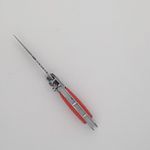 Sport si Outdoor - Camping - Cutite, bricege si accesorii - Cutite si bricege - Cutit deschidere a lamei pe buton, lama otel, rosu, 16 cm - Infinity.ro