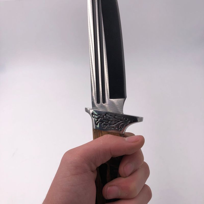 Sport si Outdoor - Camping - Cutite, bricege si accesorii - Cutite si bricege - Cutit Columbia, Model A052-2, Maner Lemn, 29 cm - Infinity.ro