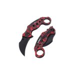 Sport si Outdoor - Camping - Cutite, bricege si accesorii - Cutite si bricege - Cutit Briceag Karambit Columbia, Deschidere Manuala, Rosu, 18 Cm - Infinity.ro