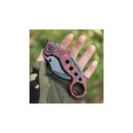 Sport si Outdoor - Camping - Cutite, bricege si accesorii - Cutite si bricege - Cutit Briceag Karambit Columbia, Deschidere Manuala, Rosu, 18 Cm - Infinity.ro