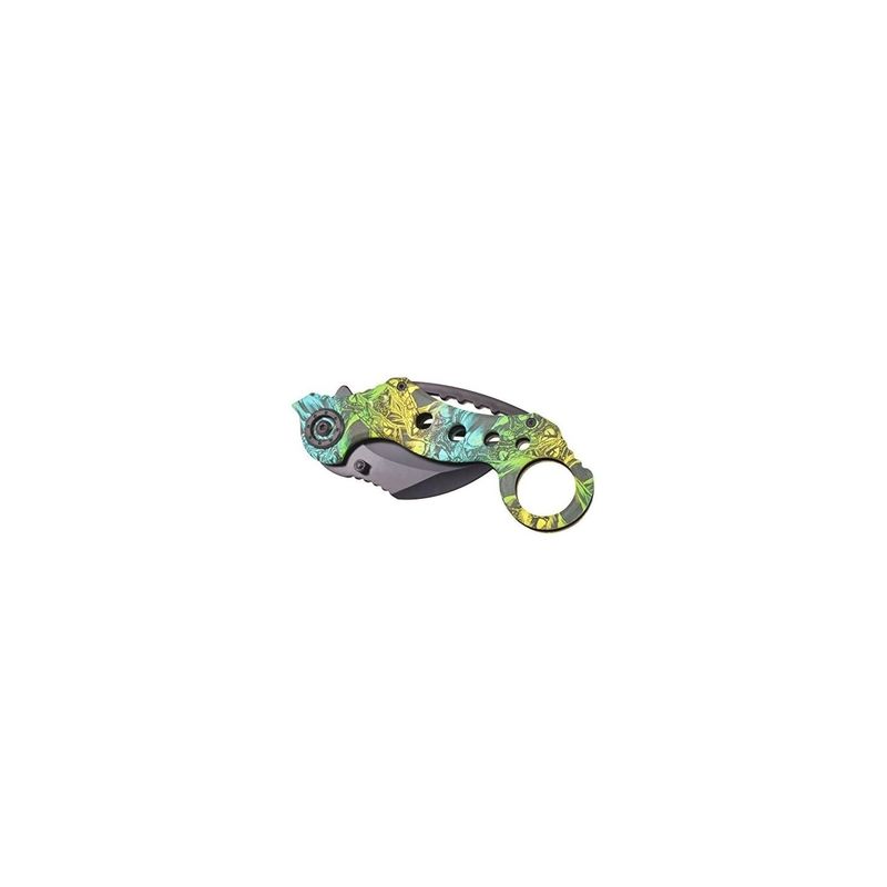 Sport si Outdoor - Camping - Cutite, bricege si accesorii - Cutite si bricege - Cutit Briceag Karambit Columbia, Deschidere Manuala, Model Sarpe, 18 Cm - Infinity.ro