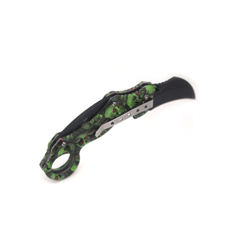Sport si Outdoor - Camping - Cutite, bricege si accesorii - Cutite si bricege - Cutit Briceag Karambit Columbia, Deschidere Manuala, Verde, 18 Cm - Infinity.ro