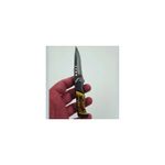 Sport si Outdoor - Camping - Cutite, bricege si accesorii - Cutite si bricege - Cutit briceag deschidere a lamei automata pe buton, lama otel, imitatie os - Infinity.ro