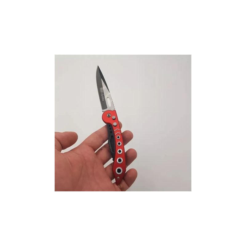 Sport si Outdoor - Camping - Cutite, bricege si accesorii - Cutite si bricege - Cutit briceag automat cu buton, Dalimag, 21 cm, rosu, cutie - Infinity.ro