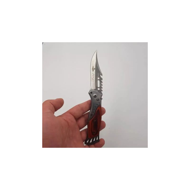 Sport si Outdoor - Camping - Cutite, bricege si accesorii - Cutite si bricege - Cutit briceag automat cu buton, Dalimag, 21 cm, lemn, husa - Infinity.ro