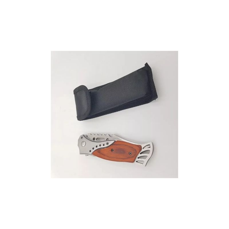 Sport si Outdoor - Camping - Cutite, bricege si accesorii - Cutite si bricege - Cutit briceag automat cu buton, Dalimag, 21 cm, lemn, husa - Infinity.ro