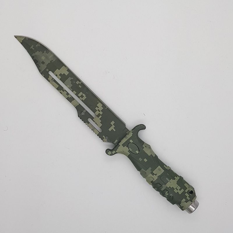 Sport si Outdoor - Camping - Cutite, bricege si accesorii - Cutite si bricege - Cutit army de vanatoare cu lama si varf ascutite, 34 cm, husa, verde - Infinity.ro