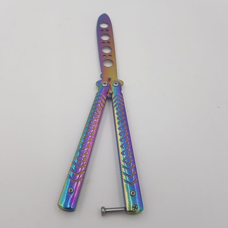 Sport si Outdoor - Camping - Cutite, bricege si accesorii - Cutite si bricege - Cutit antrenament fluture butterfly, fade cameleon, fara  tais, 21 cm, M2 - Infinity.ro