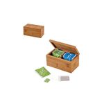 Casa si Gradina - Bucatarie si vesela - Vase pentru gatit - Accesorii ceai - Cutie de ceai din bambus cu 2 compartimente si inchidere magnetica - Infinity.ro