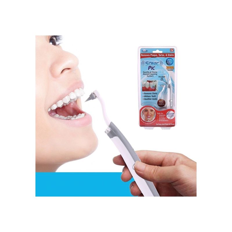 Ingrijire personala si Cosmetice - Igiena dentara - Periute de dinti electrice - Curatare dentara cu ultrasunete Sonic Pic si lumina LED, 2 capete, 3000 vibratii - Infinity.ro