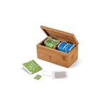 Casa si Gradina - Bucatarie si vesela - Vase pentru gatit - Accesorii ceai - Cutie de ceai din bambus cu 2 compartimente si inchidere magnetica - Infinity.ro